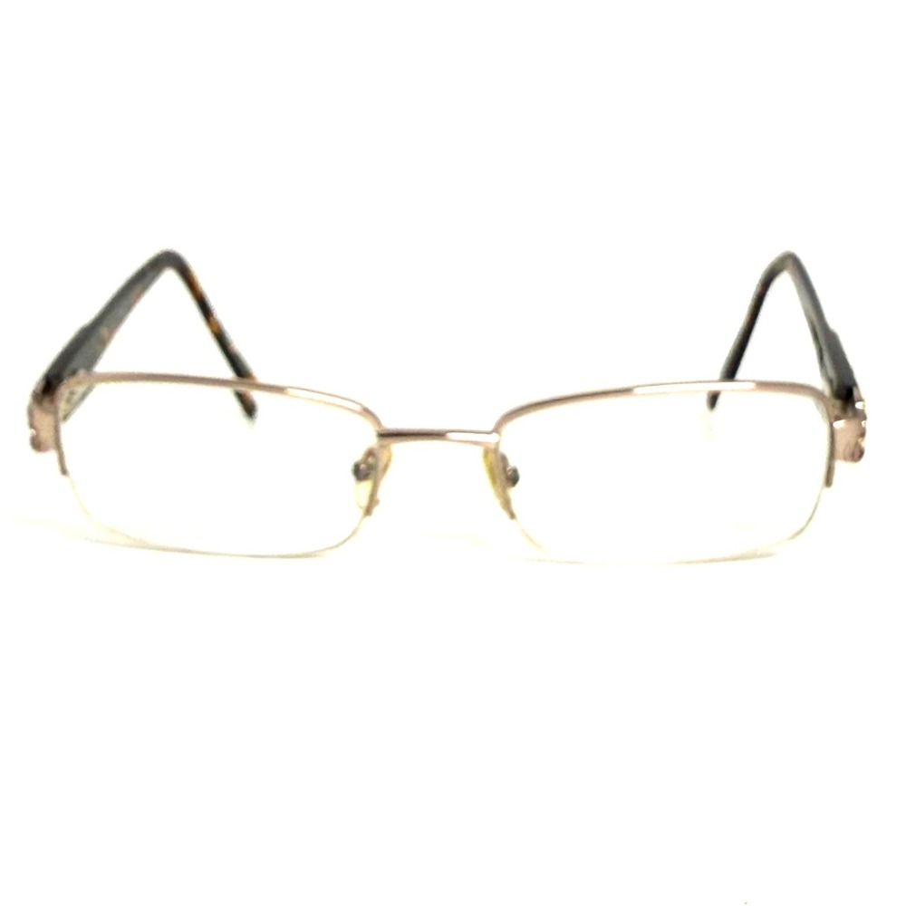 Bulova Orvieto Light Brown Tortoise Semi Rimless Eyeglass Frames 54-19-135